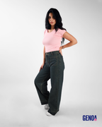 Flare Fit Jeans - Olive