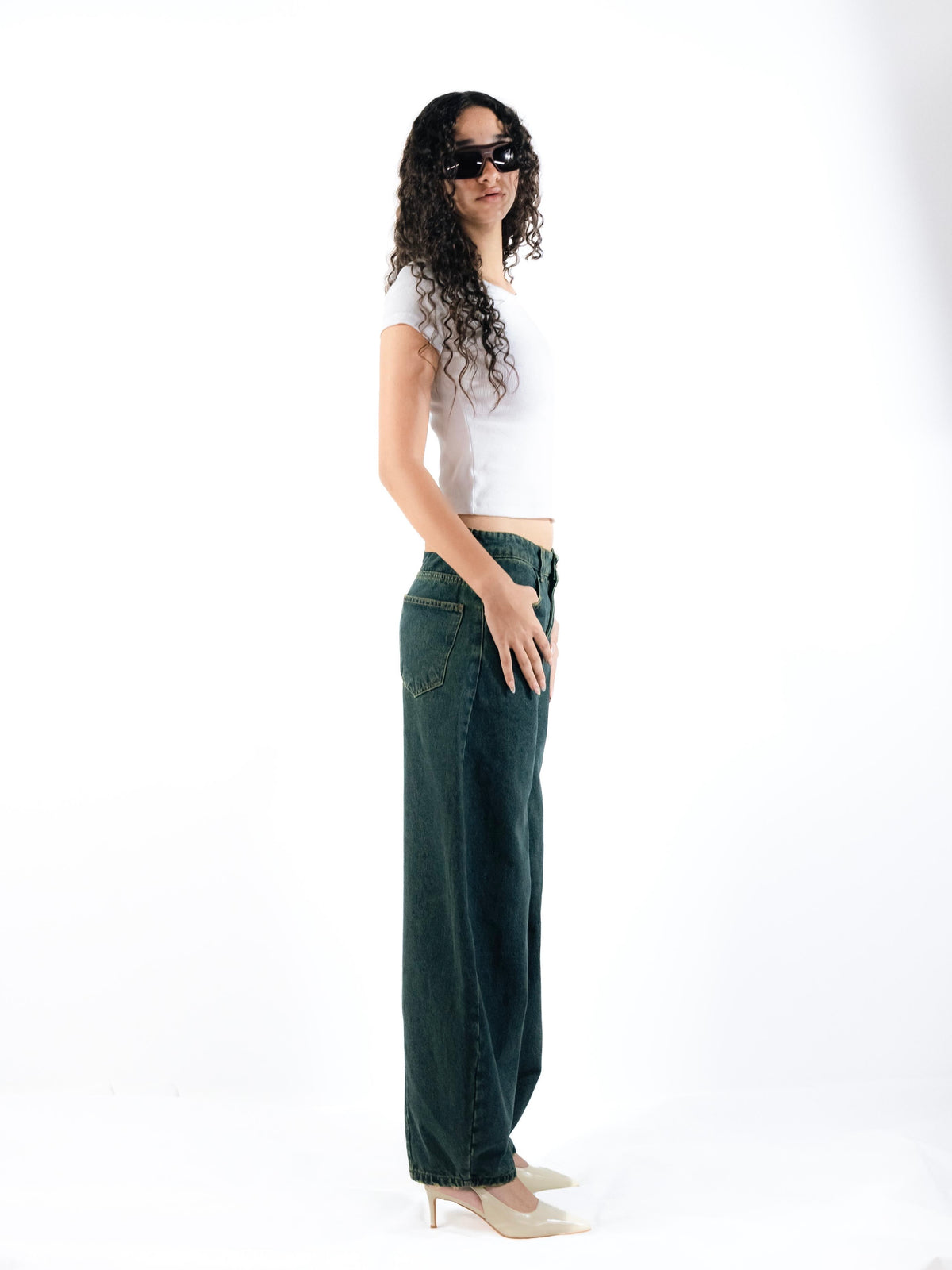 The Heritage Barrel Unisex Jeans - Olive