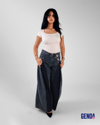 Plazzo Skirt Fit - Blue