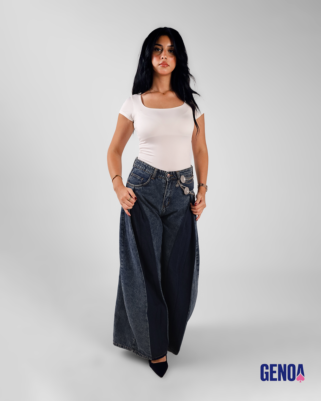 Plazzo Skirt Fit - Blue