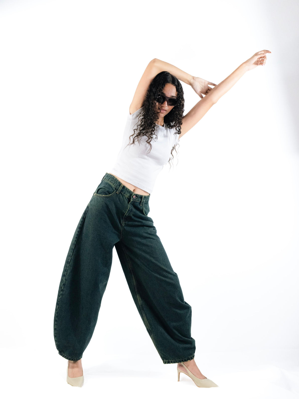 The Heritage Barrel Unisex Jeans - Olive
