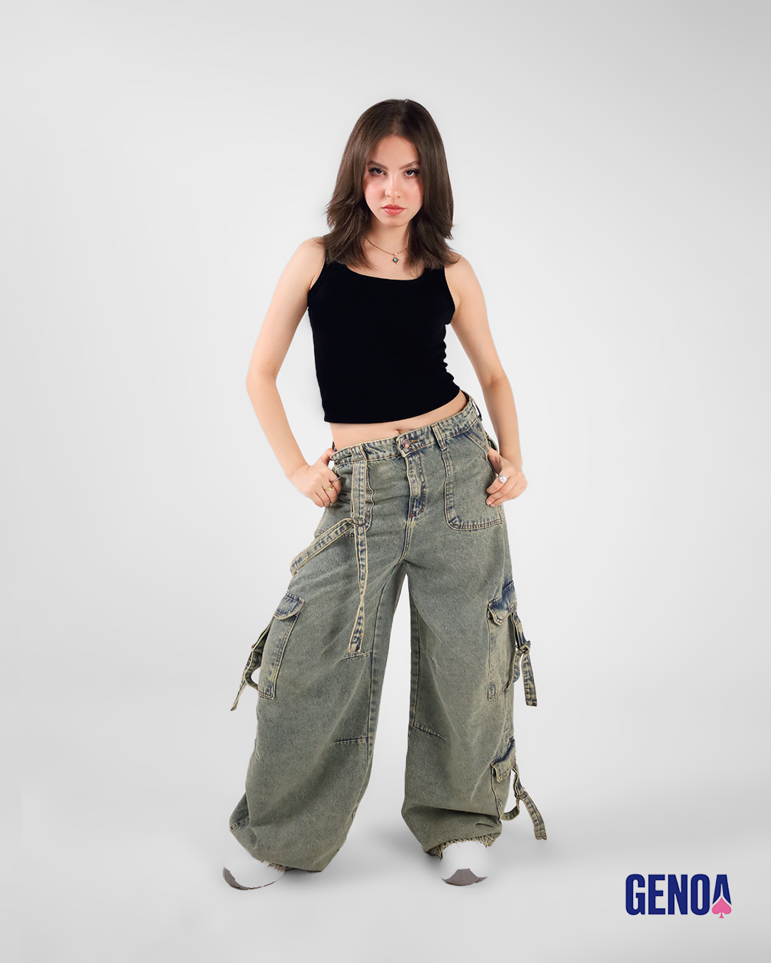 Baggy Jeans - Olive