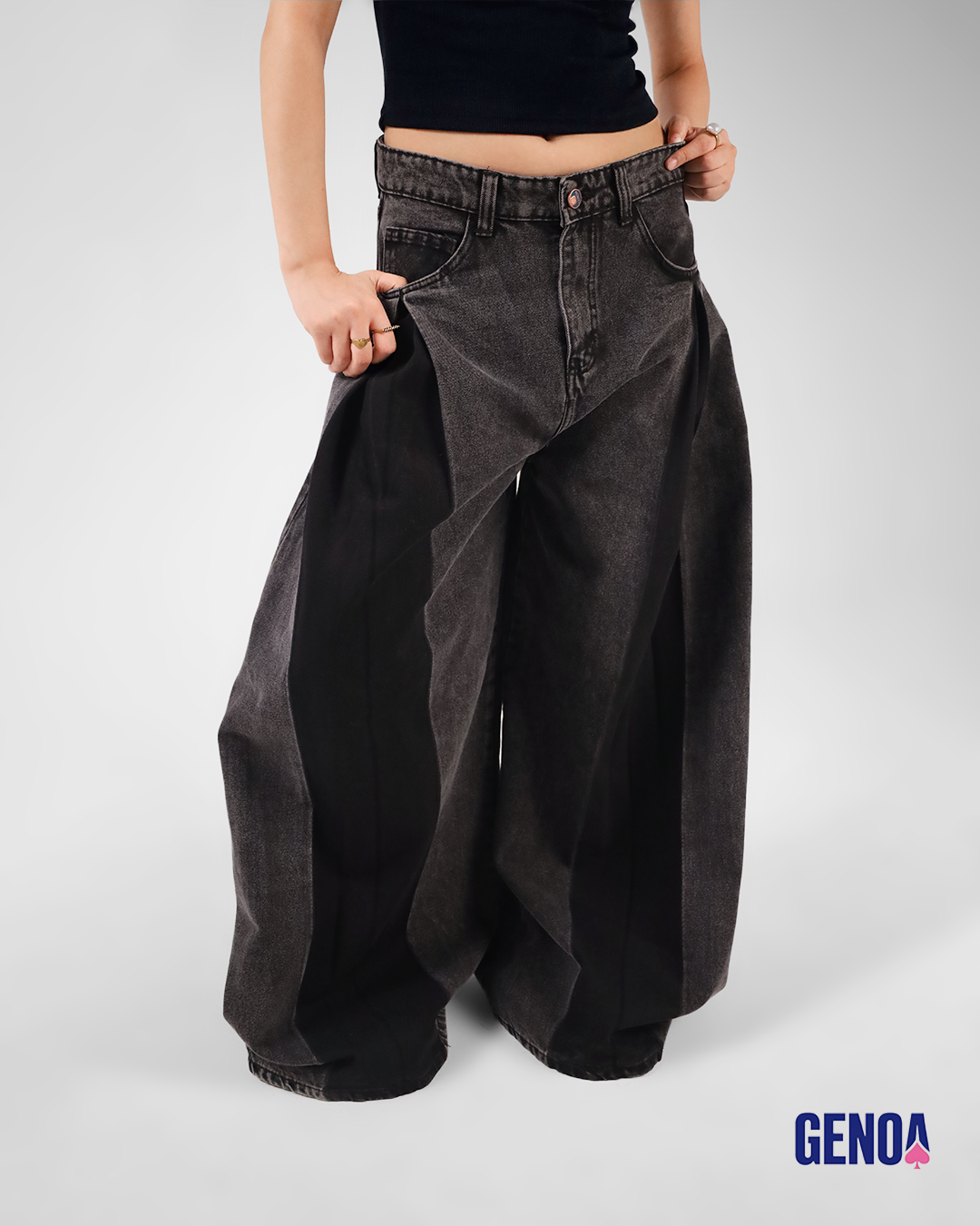 Plazzo Skirt Fit - Gray