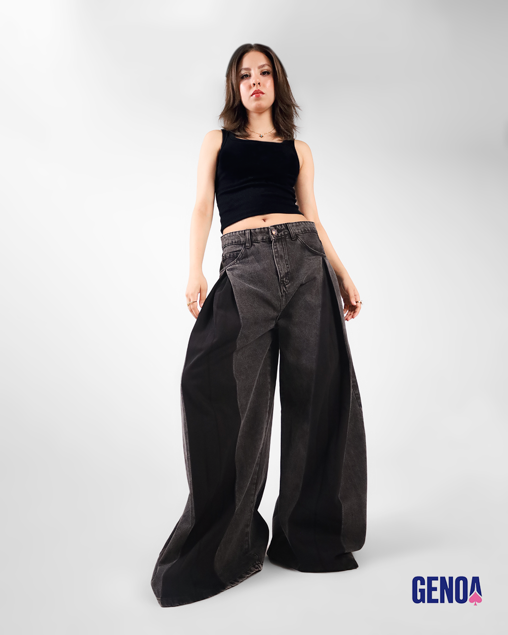 Plazzo Skirt Fit - Gray
