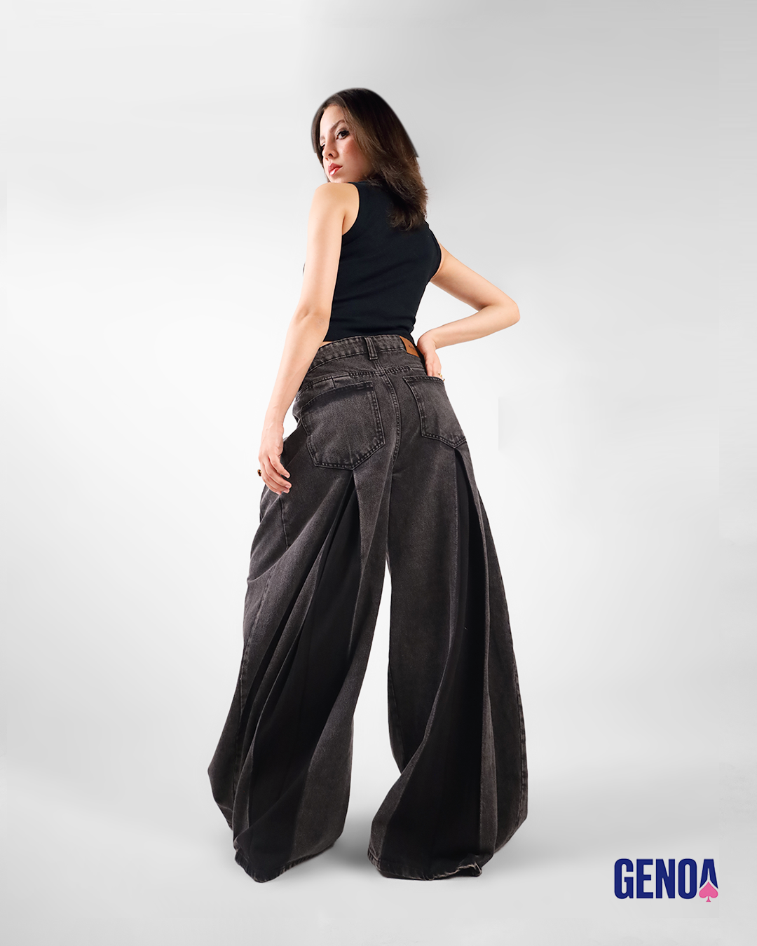 Plazzo Skirt Fit - Gray