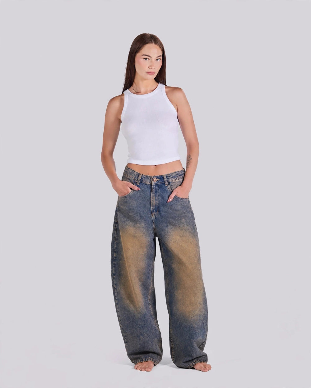 Extreme Baggy Jeans - Copper Tint Blue - GENOA