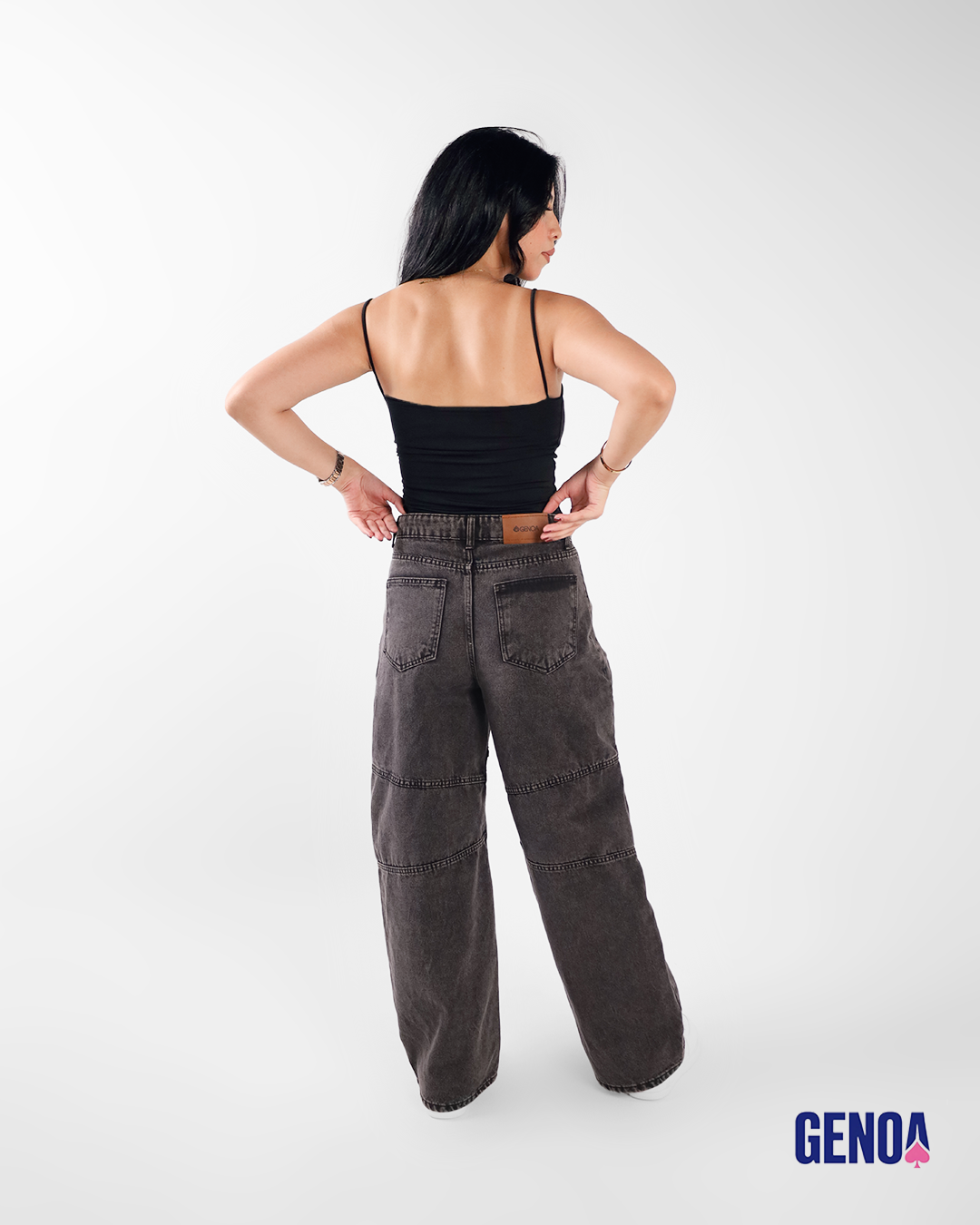 Wide Leg Denim - Gray