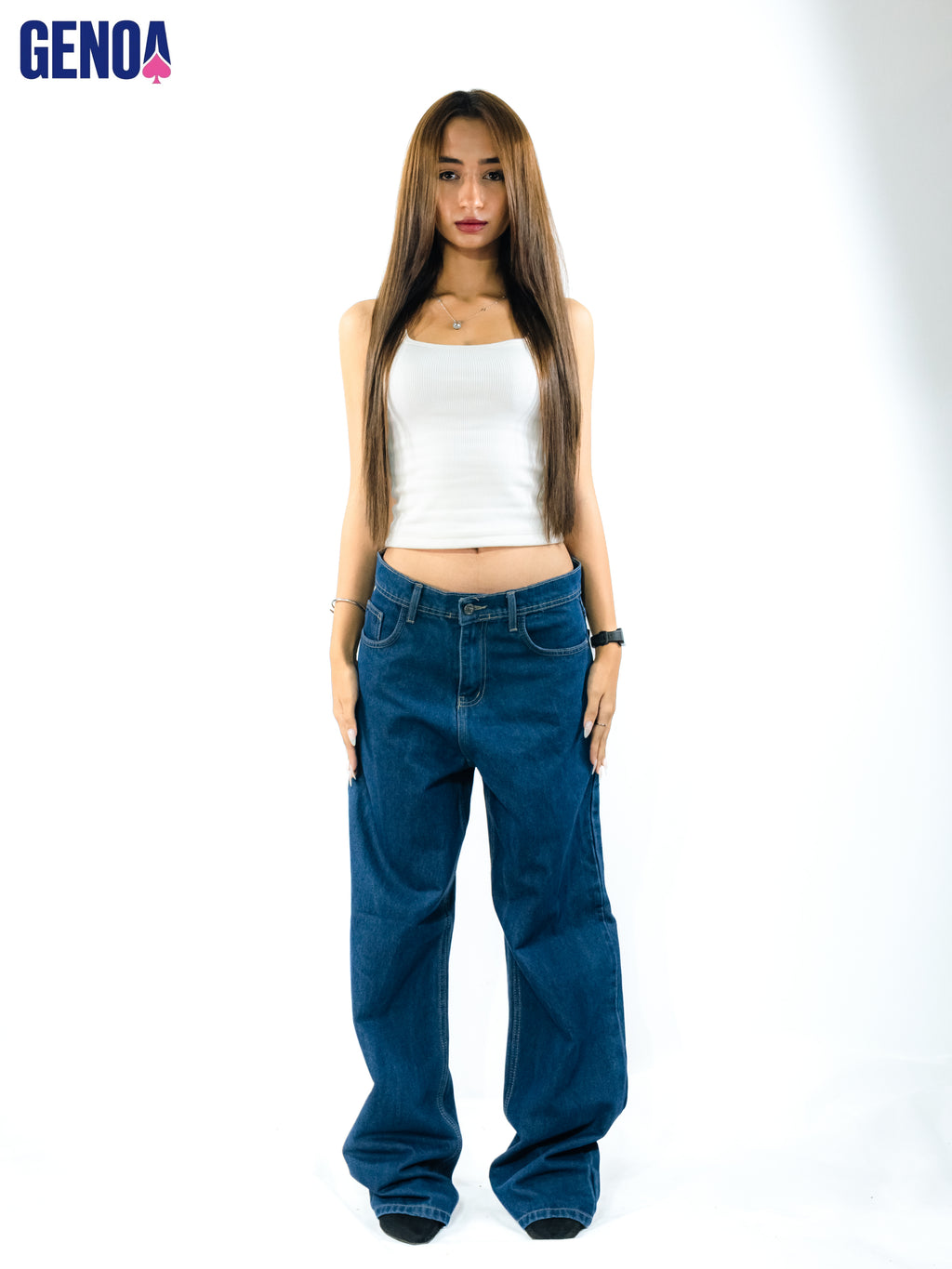 Streetwear Wide Leg Jeans - Blue