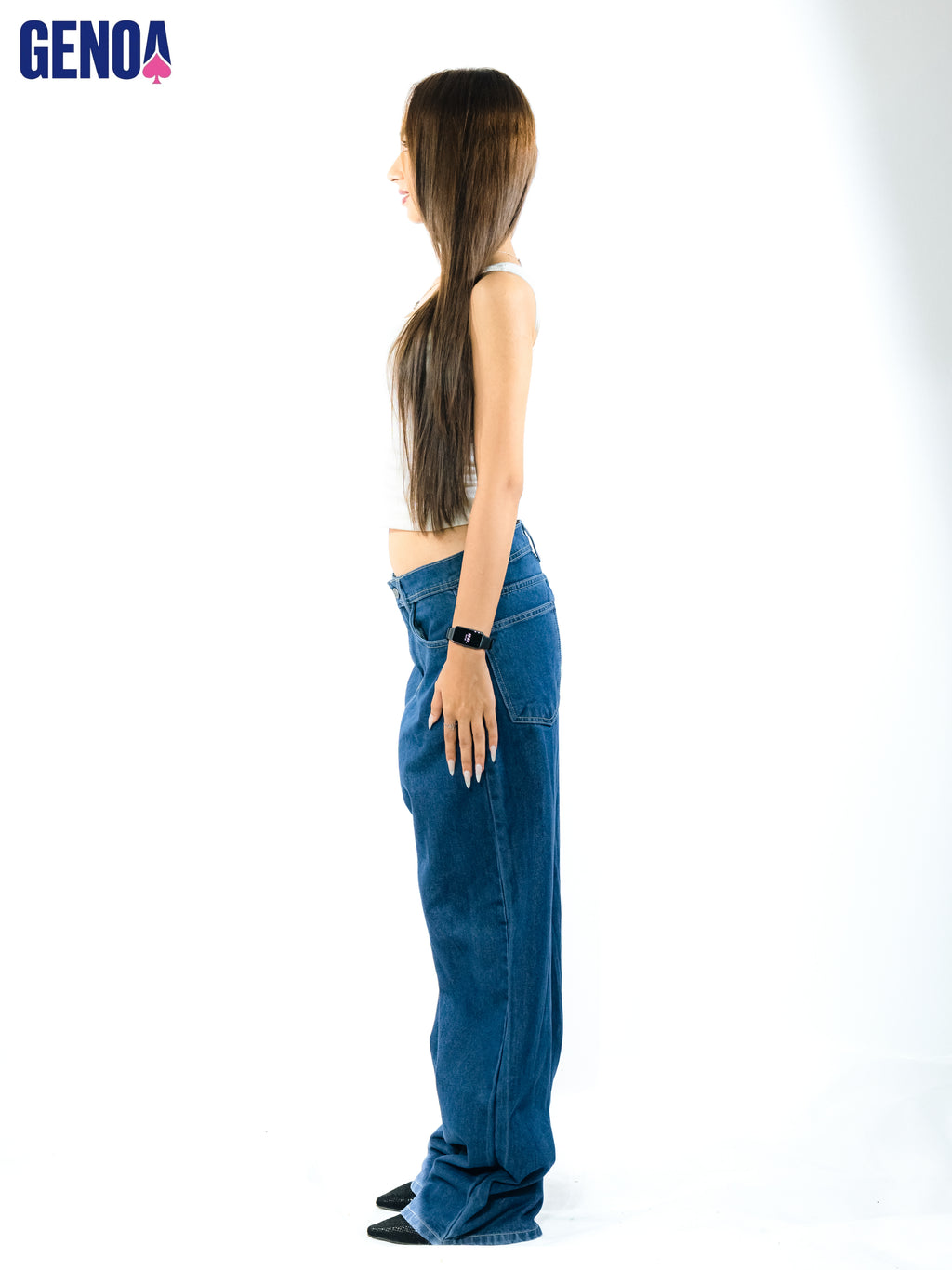 Streetwear Wide Leg Jeans - Blue