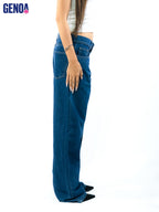 Streetwear Wide Leg Jeans - Blue