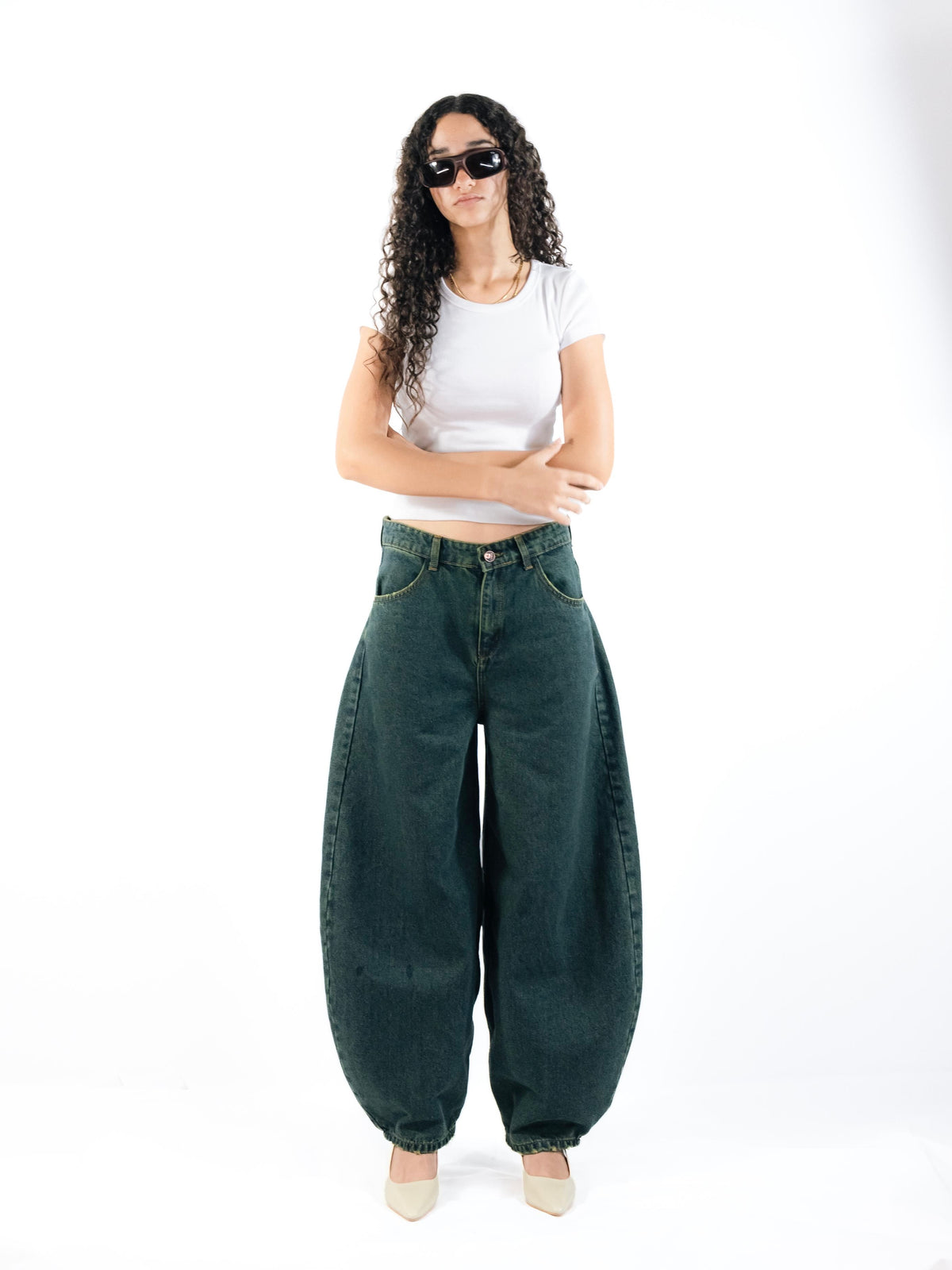 The Heritage Barrel Unisex Jeans - Olive
