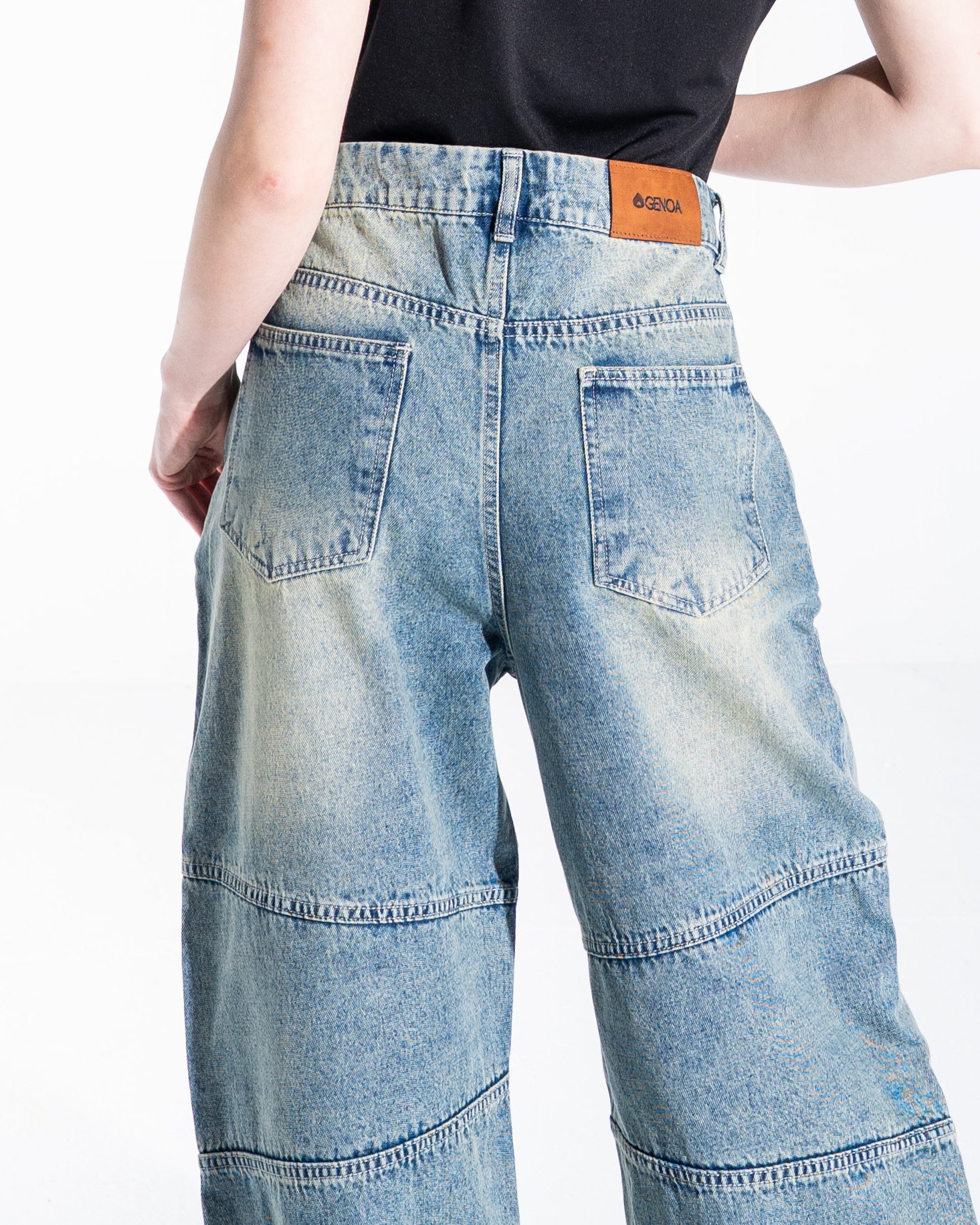 Wide Leg Denim Pants