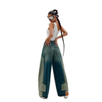 American Wide Leg Jeans - Olive - GENOA