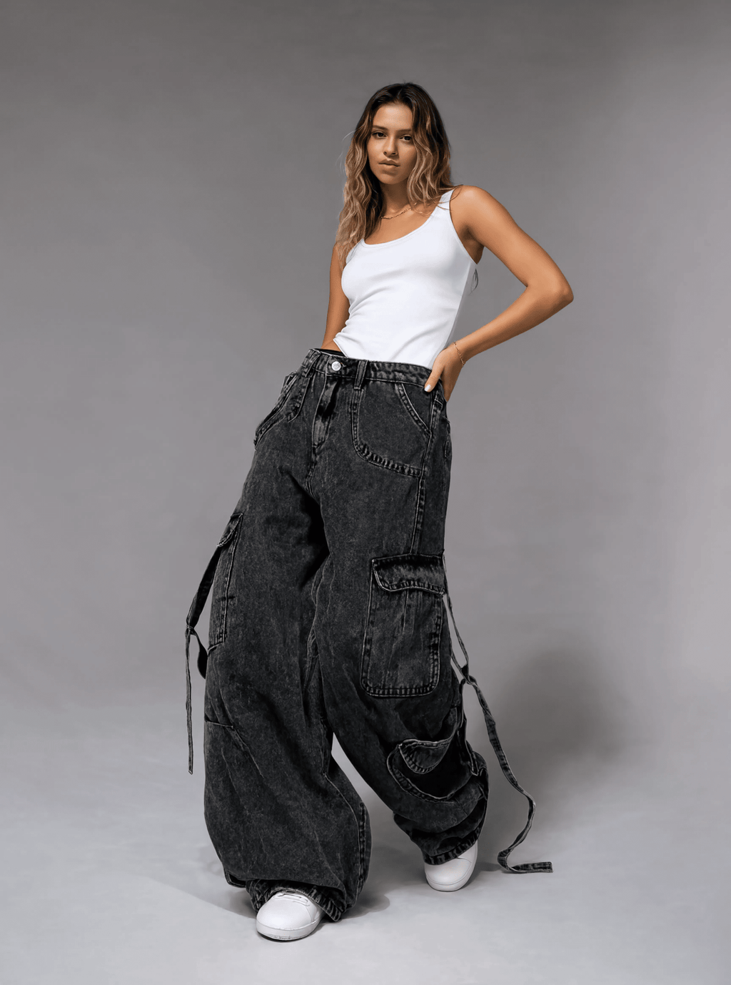 Baggy Jeans - Gray - GENOA