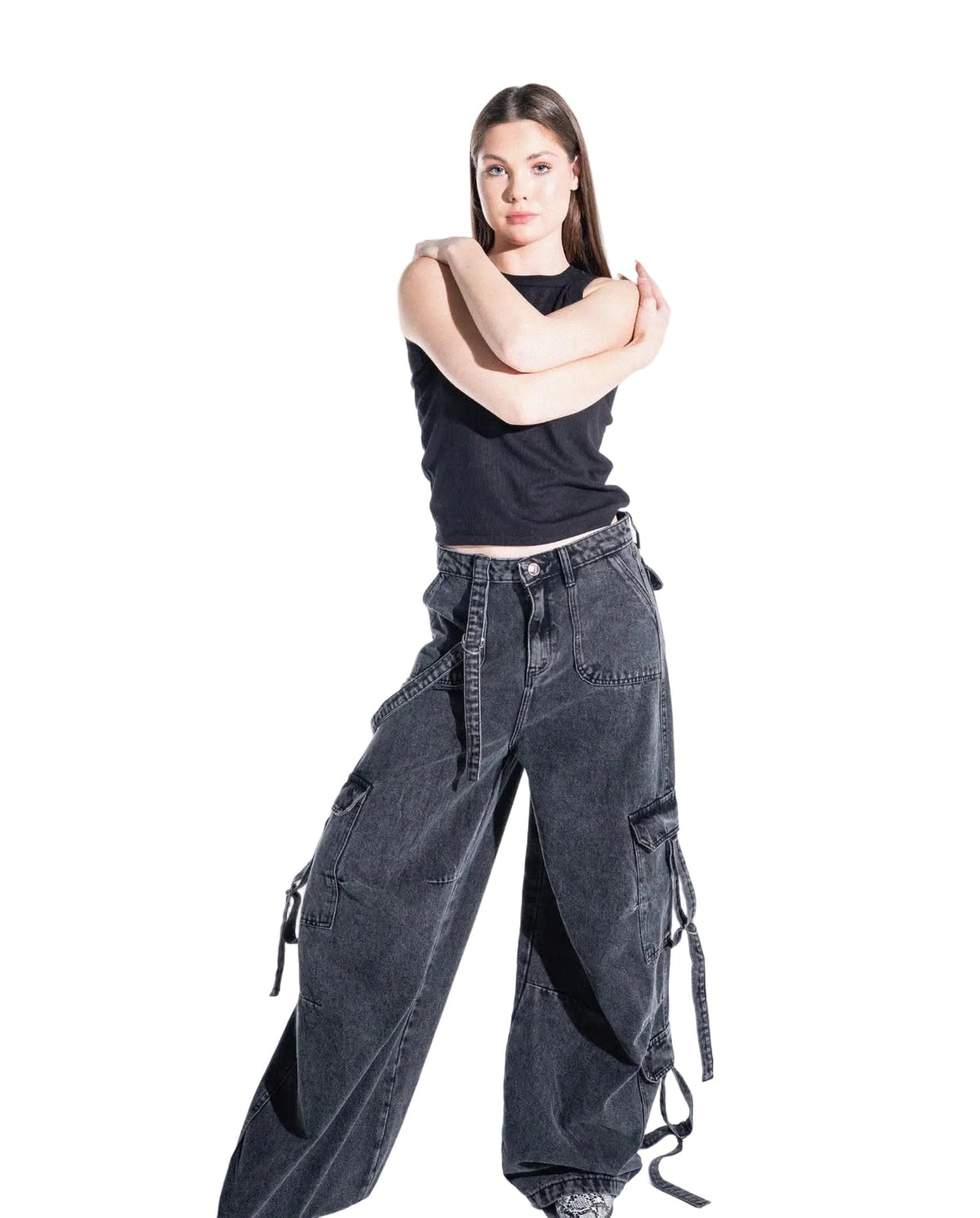 Super Baggy Unisex Jeans - Gray - GENOA