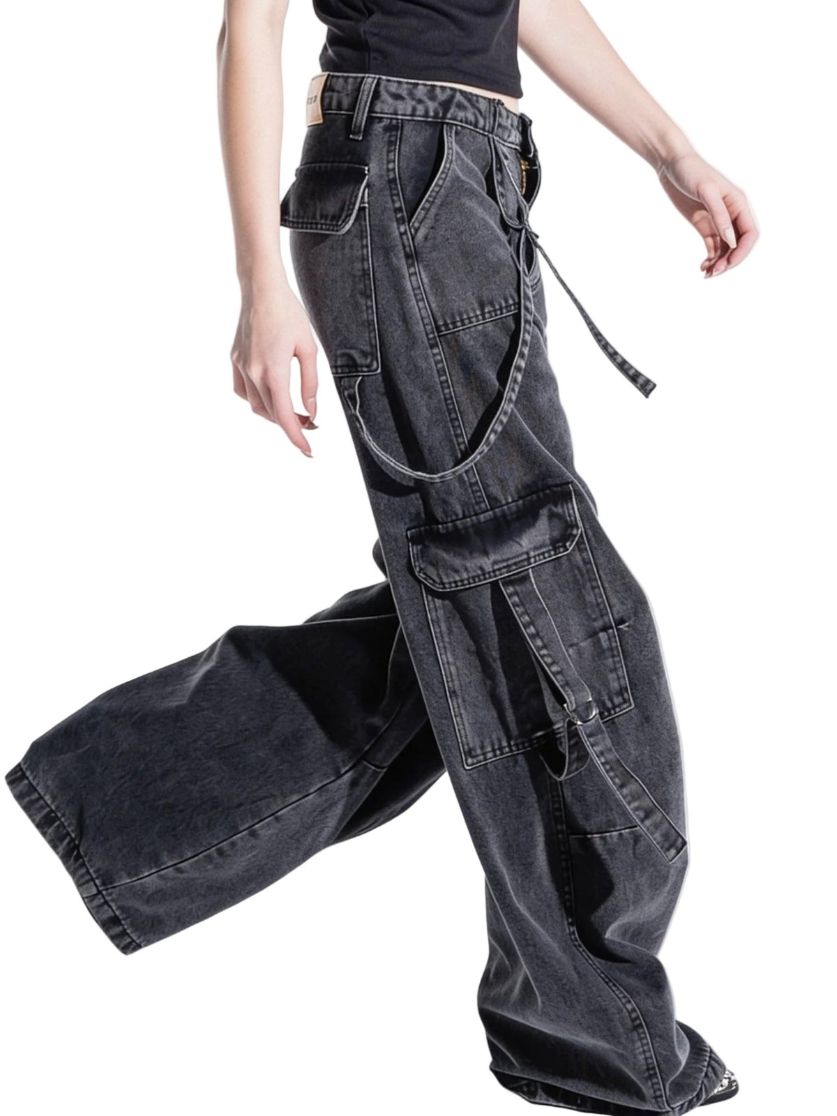 Super Baggy Unisex Jeans - Gray - GENOA