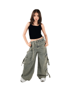 Super Baggy Unisex Jeans - Olive - GENOA