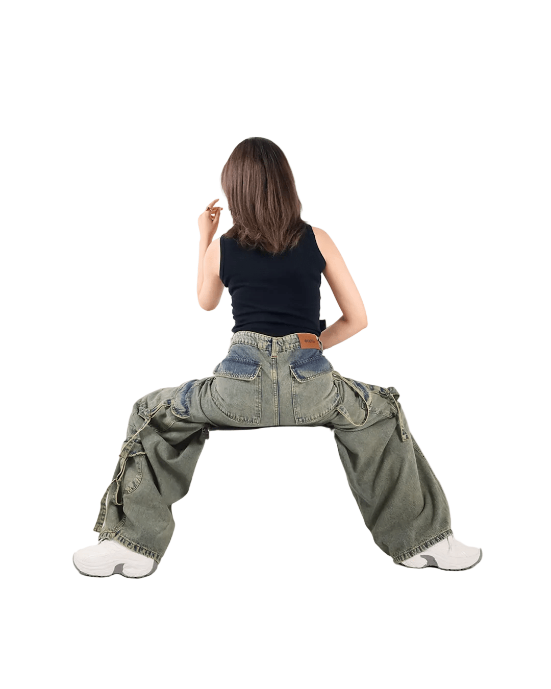 Super Baggy Unisex Jeans - Olive - GENOA