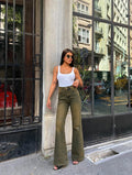 Beige Italian Flare Jeans - Stylish & Trendy - GENOA