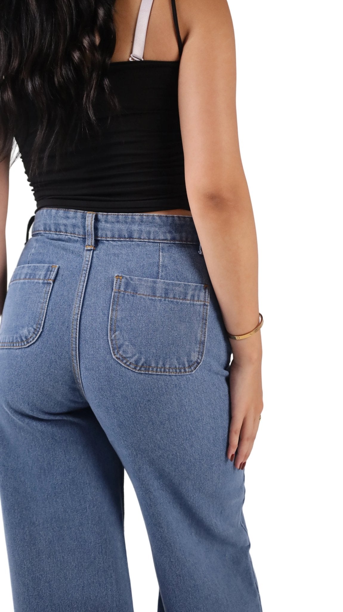 Blue Wide Leg Jeans Unisex - Stylish & Trendy - GENOA