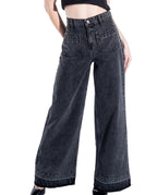 Gray Wide Leg Jeans Unisex - Stylish & Trendy - GENOA