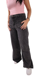 Gray Wide Leg Jeans Unisex - Stylish & Trendy - GENOA
