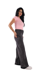 Gray Wide Leg Jeans Unisex - Stylish & Trendy - GENOA