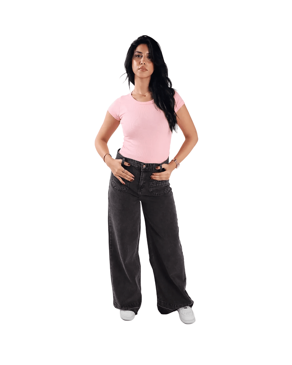 Gray Wide Leg Jeans Unisex - Stylish & Trendy - GENOA