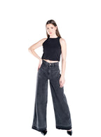 Gray Wide Leg Jeans Unisex - Stylish & Trendy - GENOA