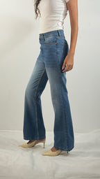 Ice Blue Italian Flare Jeans - Stylish & Trendy - GENOA