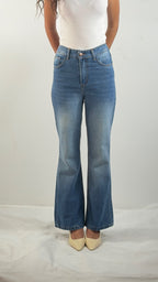 Ice Blue Italian Flare Jeans - Stylish & Trendy - GENOA