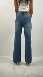 Ice Blue Italian Flare Jeans - Stylish & Trendy - GENOA