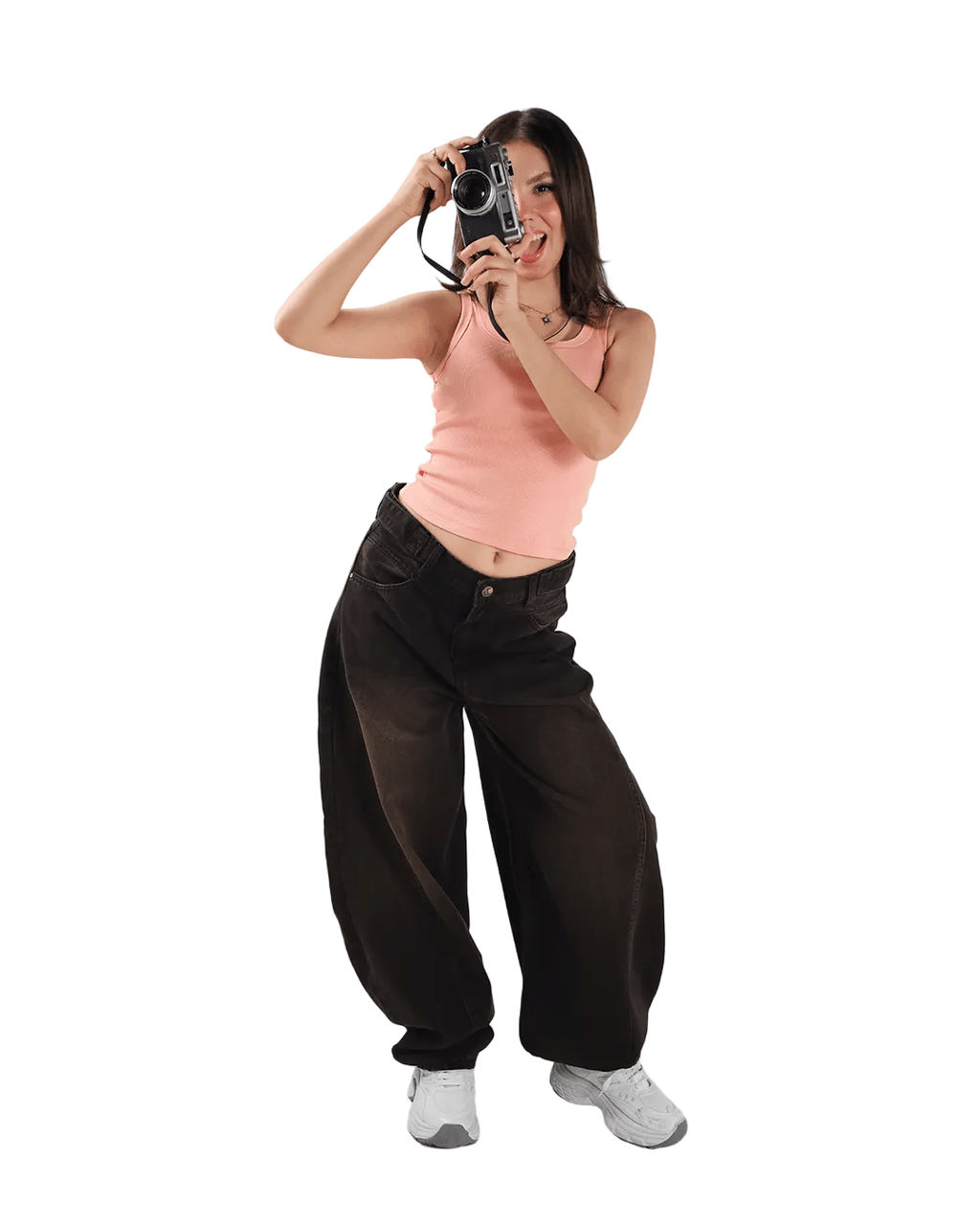 Ultra Loose Barrel Jeans - Black - GENOA