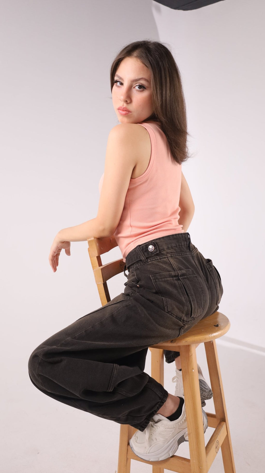 Ultra Loose Barrel Jeans - Black - GENOA