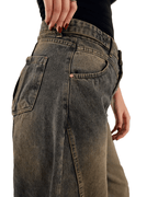 Ultra Loose Barrel Jeans - Olive - GENOA