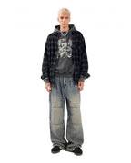 Olive Wide Leg Jeans Unisex - Stylish & Trendy - GENOA