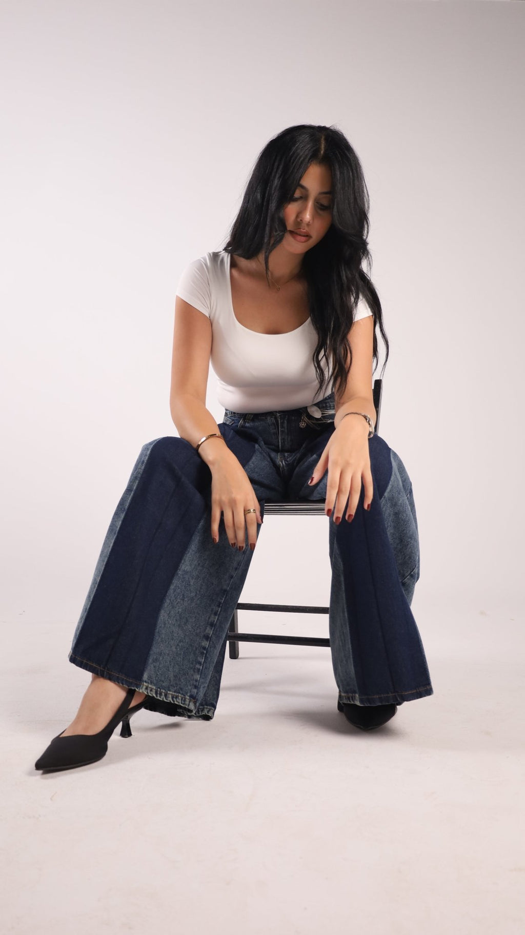 Super Flare Fit Jeans - Dark Blue - GENOA