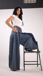Super Flare Fit Jeans - Dark Blue - GENOA