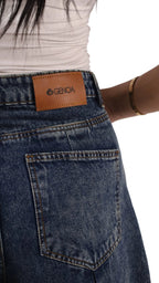 Super Flare Fit Jeans - Dark Blue - GENOA