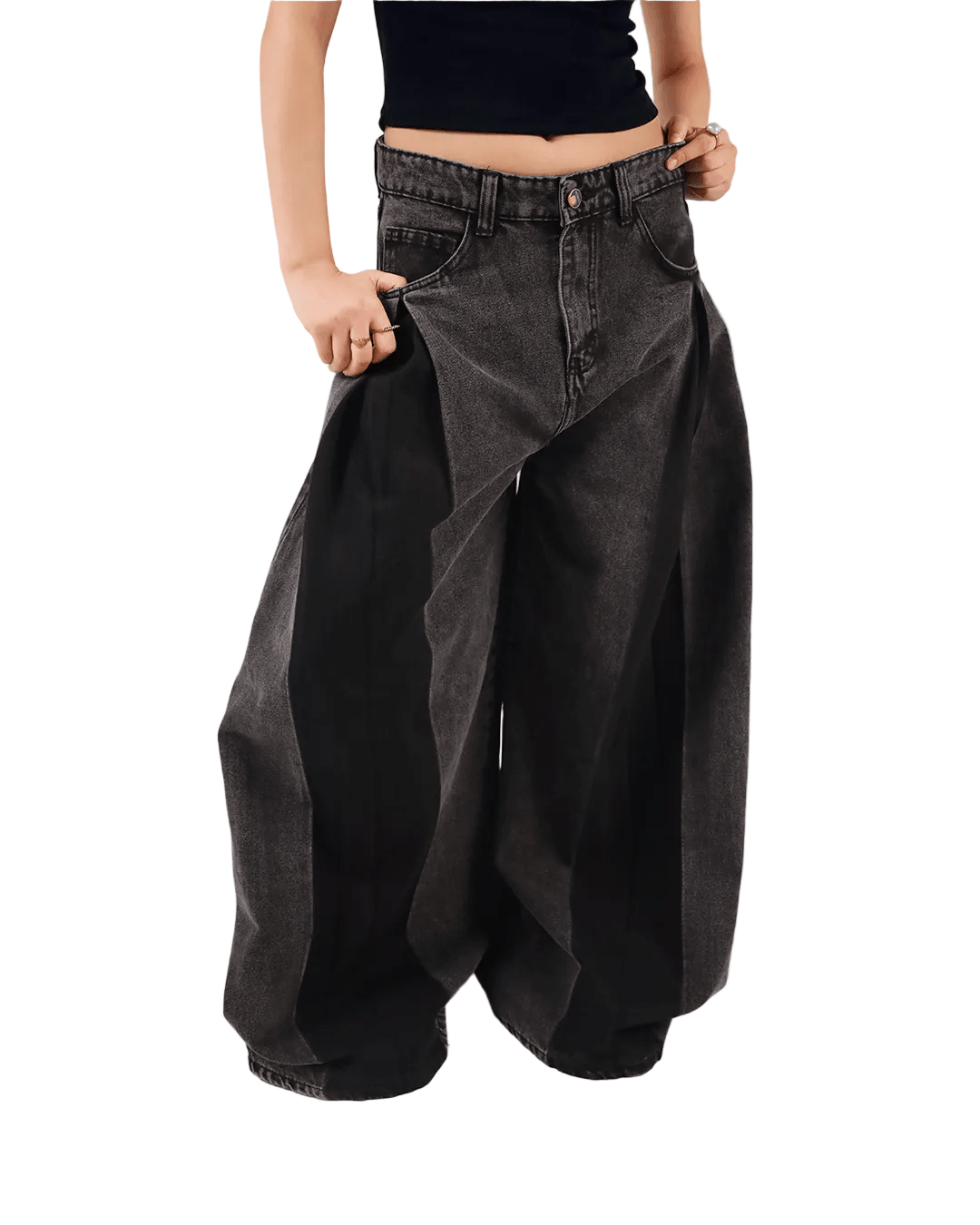 Super Flare Fit Jeans - Dark Gray - GENOA