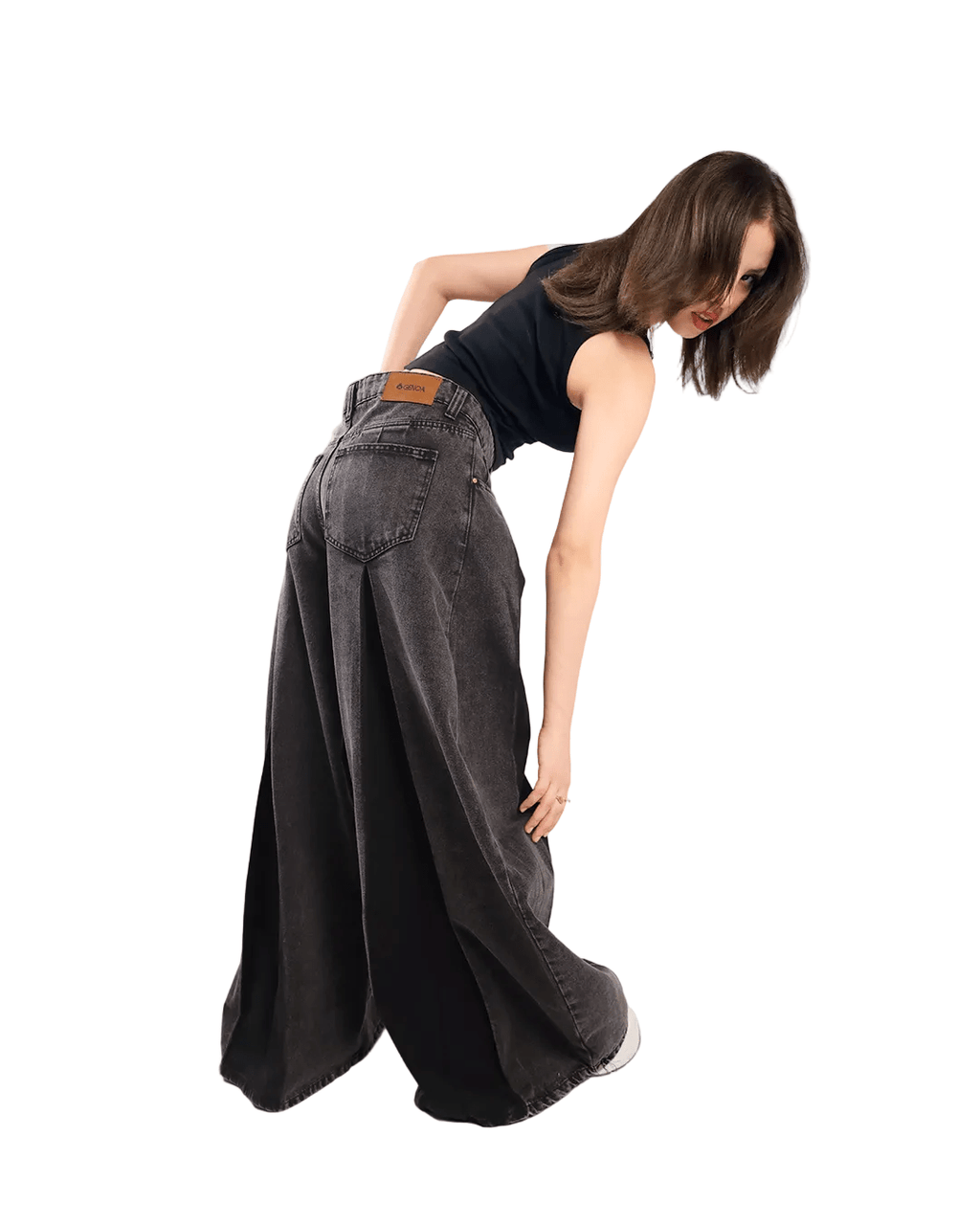 Super Flare Fit Jeans - Dark Gray - GENOA