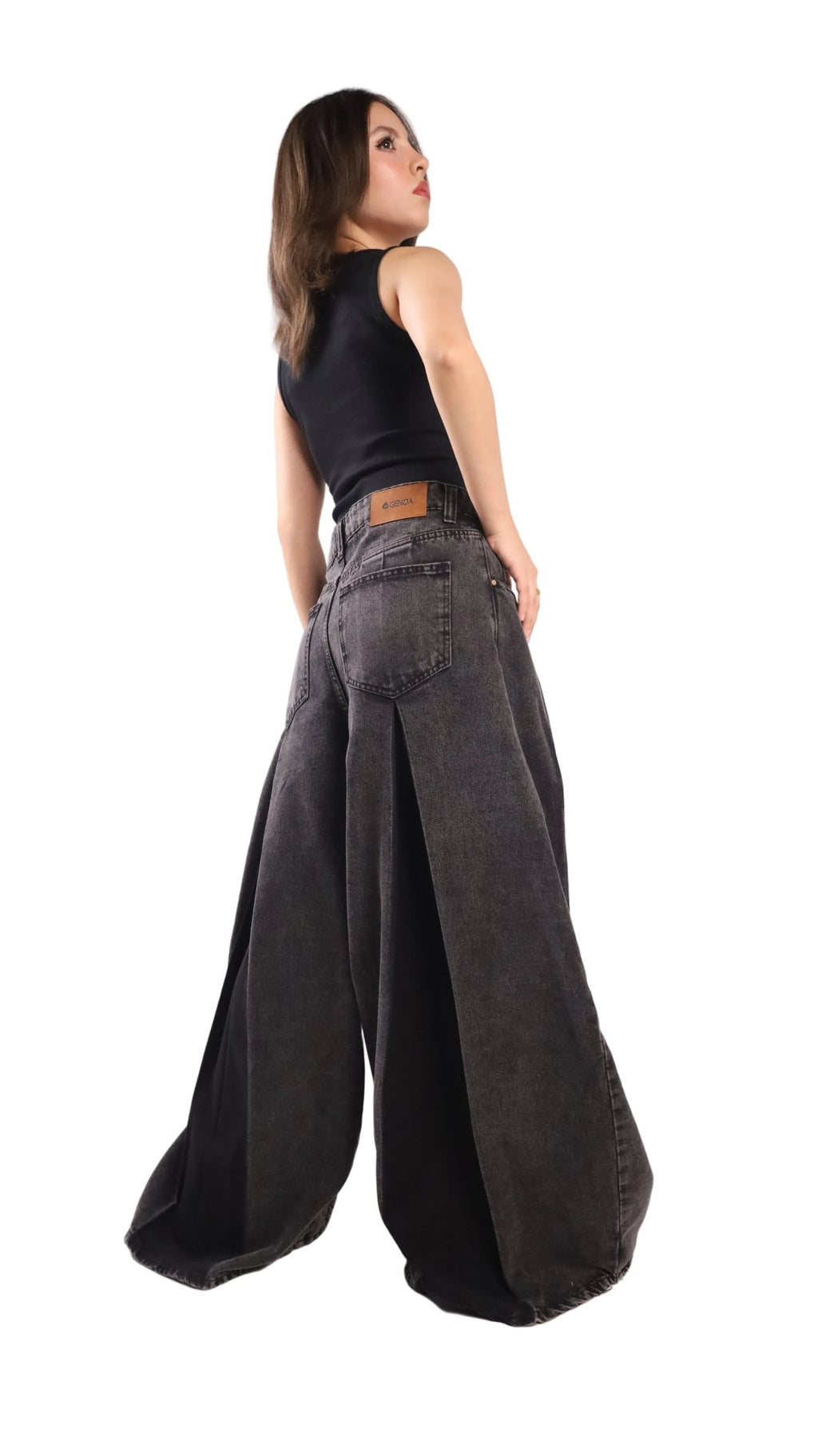 Super Flare Fit Jeans - Dark Gray - GENOA