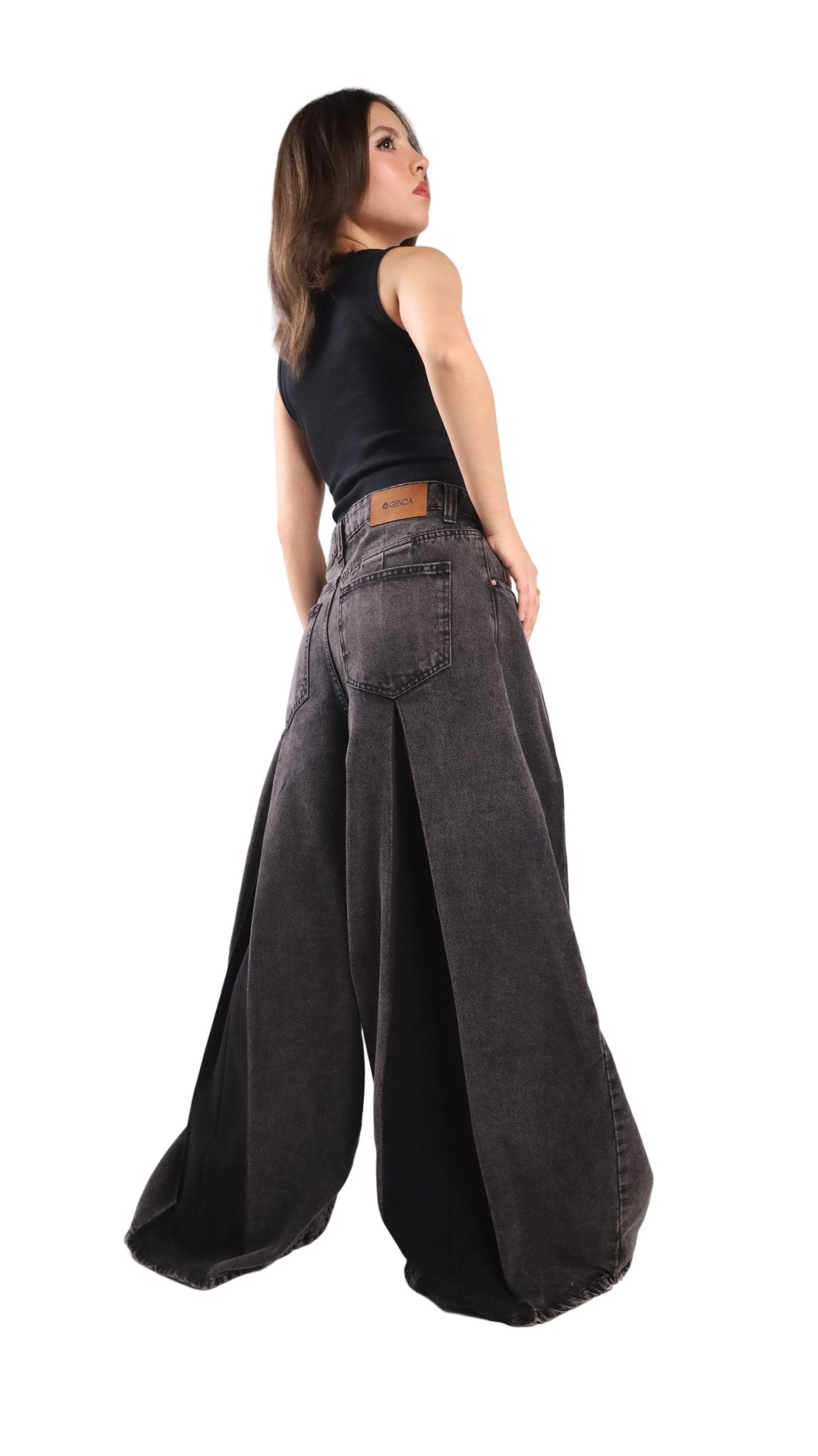 Super Flare Fit Jeans - Dark Gray - GENOA