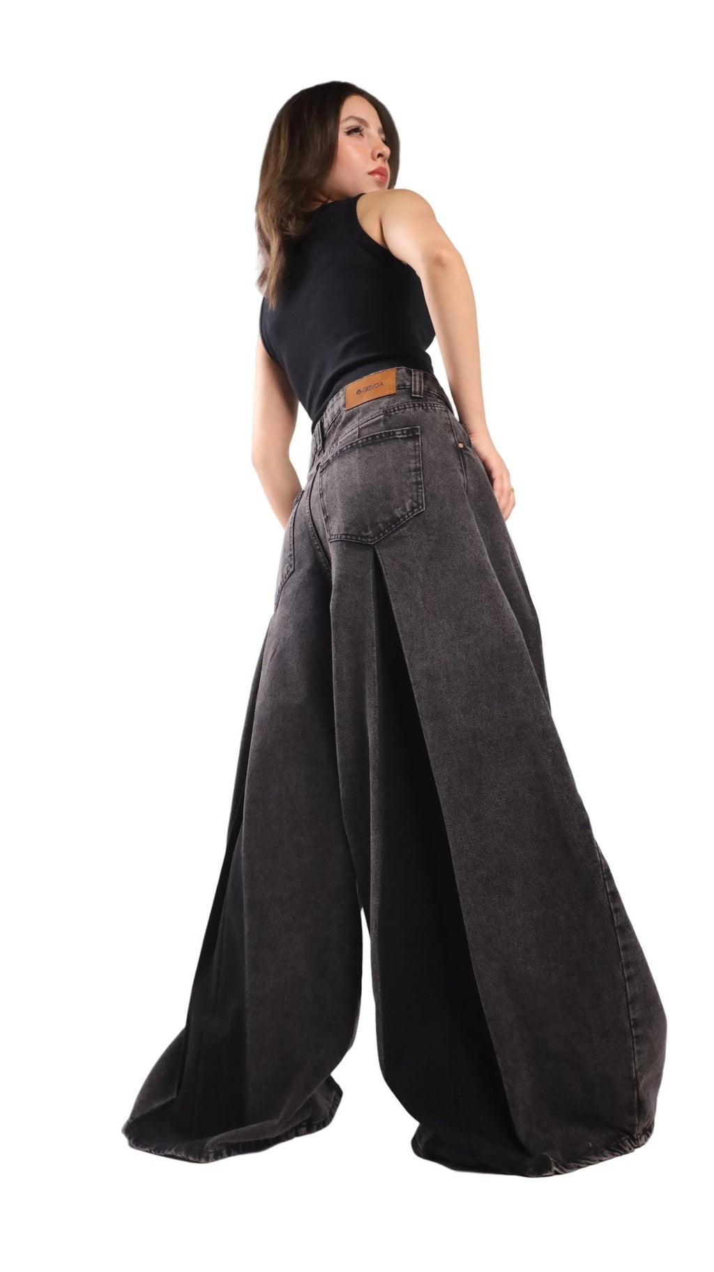 Super Flare Fit Jeans - Dark Gray - GENOA