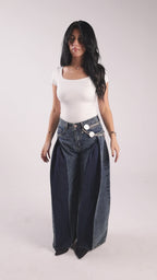 Super Flare Fit Jeans - Dark Blue