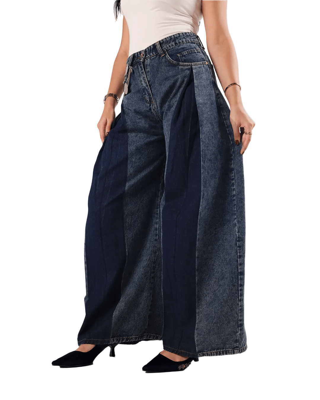Super Flare Fit Jeans - Dark Blue - GENOA