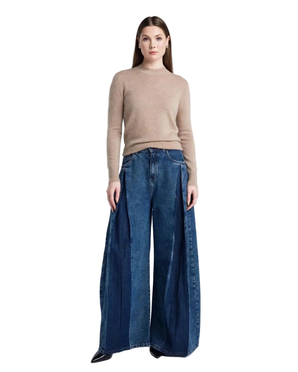 Super Flare Fit Jeans - Dark Blue - GENOA