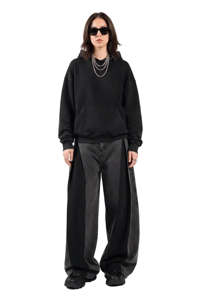 Super Flare Fit Jeans - Dark Gray - GENOA