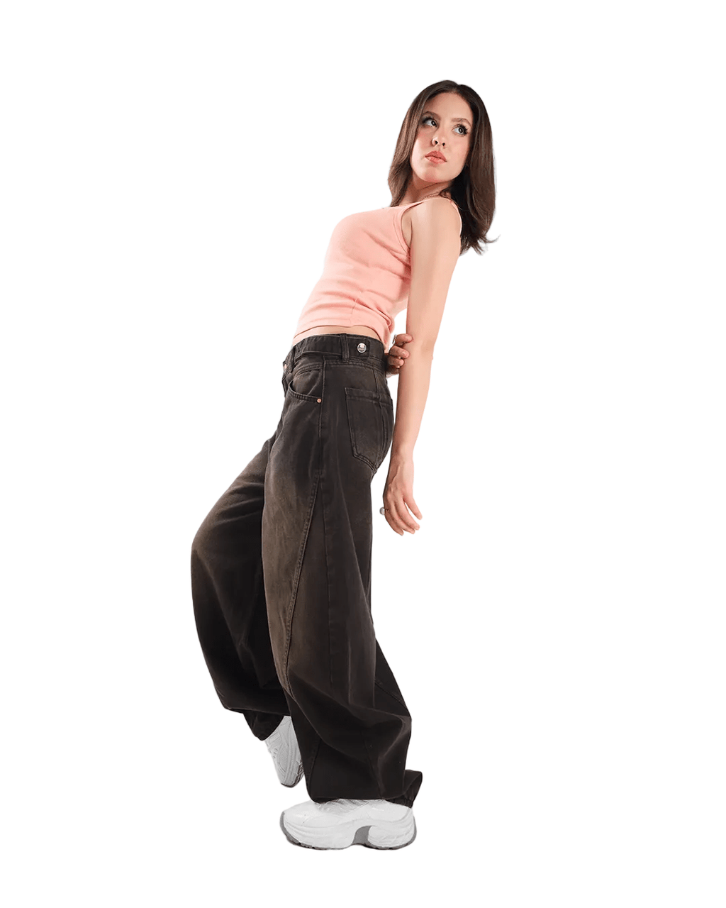Ultra Loose Barrel Jeans - Black - GENOA