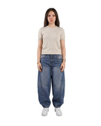 Ultra Loose Barrel Jeans - Blue - GENOA
